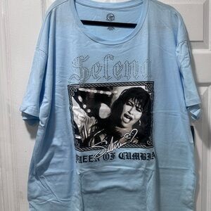 Selena Graphic Tee - Light Blue Men’s Shirt